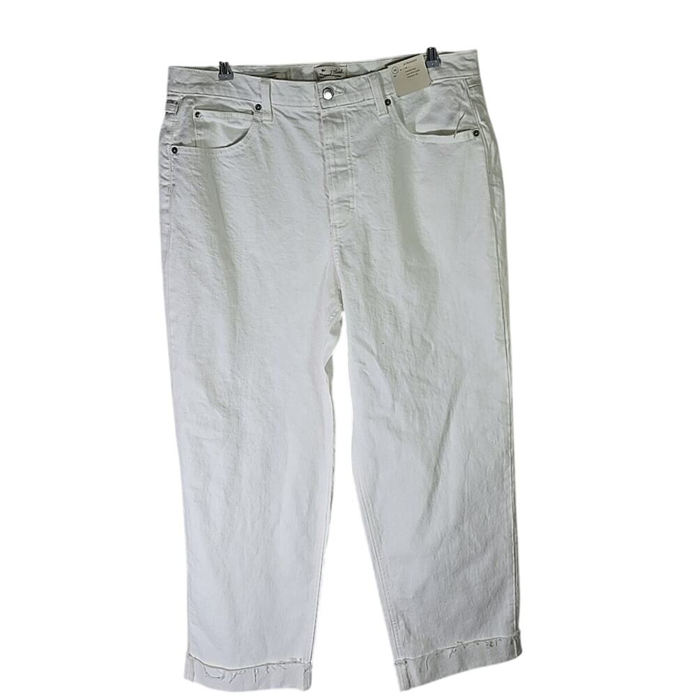 NWT Universal Thread Jeans White Straight Leg High Rise Slim Hip&Thigh 16